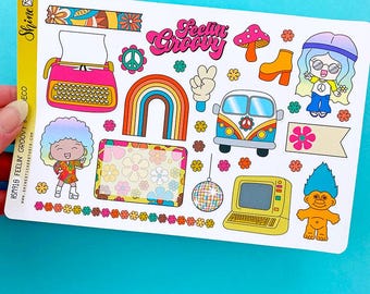 Feelin' Groovy Bujo Deco Stickers