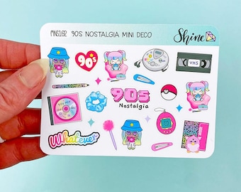 90s Nostalgia Deco Planner Stickers Mini Sheet