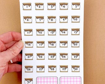 Camp Coquette Large Date Number Planner Stickers