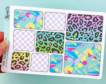 90s Nostalgia Box Planner Stickers