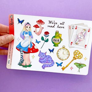 Luna in Wonderland Bujo Deco Planner Stickers - Etsy