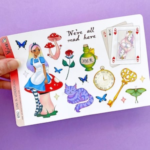 Luna in Wonderland Bujo Deco Planner Stickers - Etsy