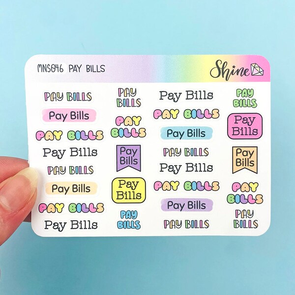 Bill Pay Stickers - Etsy