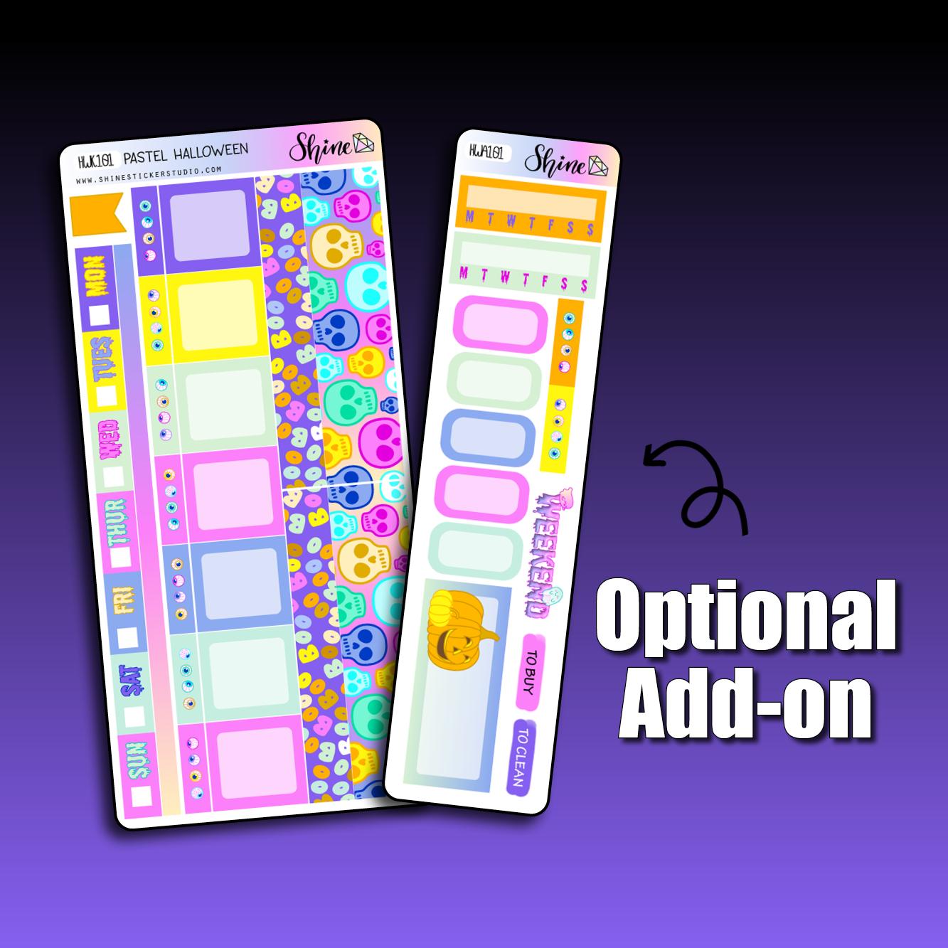 Pastel Halloween Hobonichi Weeks Sticker Kit Planner Stickers Bullet ...