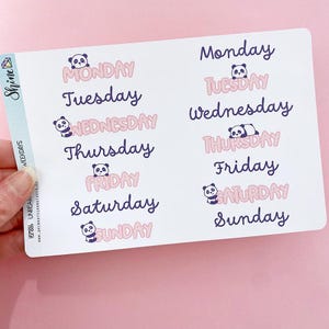 Pegatinas para agenda semanal increíblemente lindas