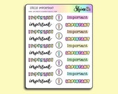 Important Stickers - Planner Stickers Happy Planner Life Planner Print Pressions Hobonichi Weeks Hobonichi Cousin