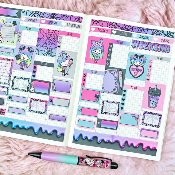 Pastel Goth - Collab with The Angel Shoppe - Hobonichi Cousin