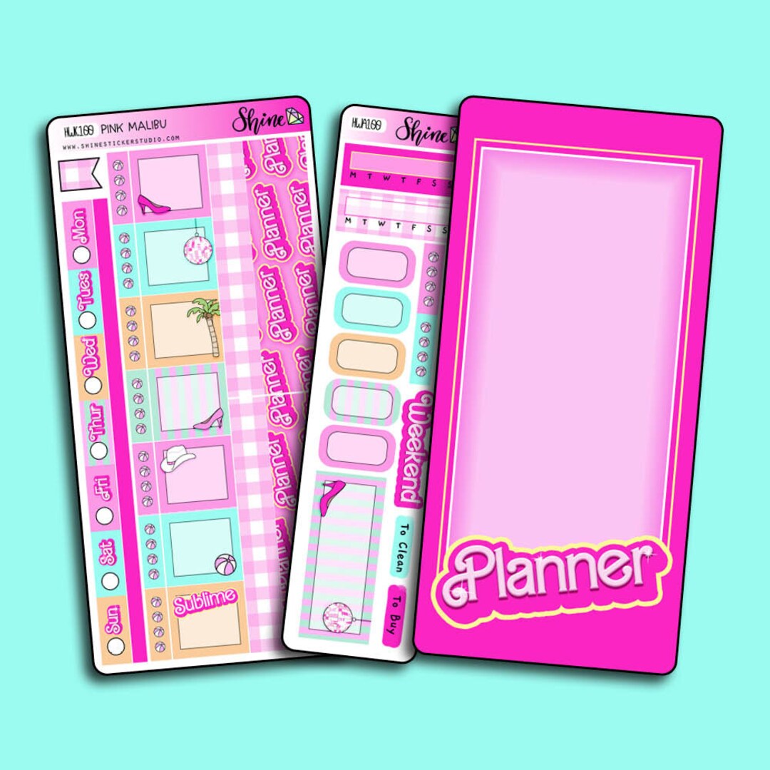 Pink Malibu Hobonichi Weeks Sticker Kit Planner Stickers Bullet Journal ...