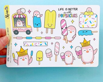 Popsicle Princess Bujo Deco Planner Stickers