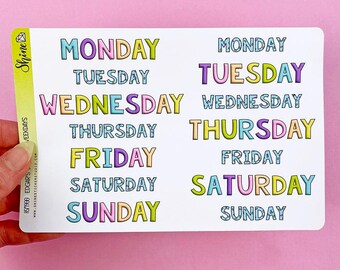 Edgar's Birthday Weekday Planner Stickers