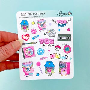 90s Nostalgia Deco Stickers