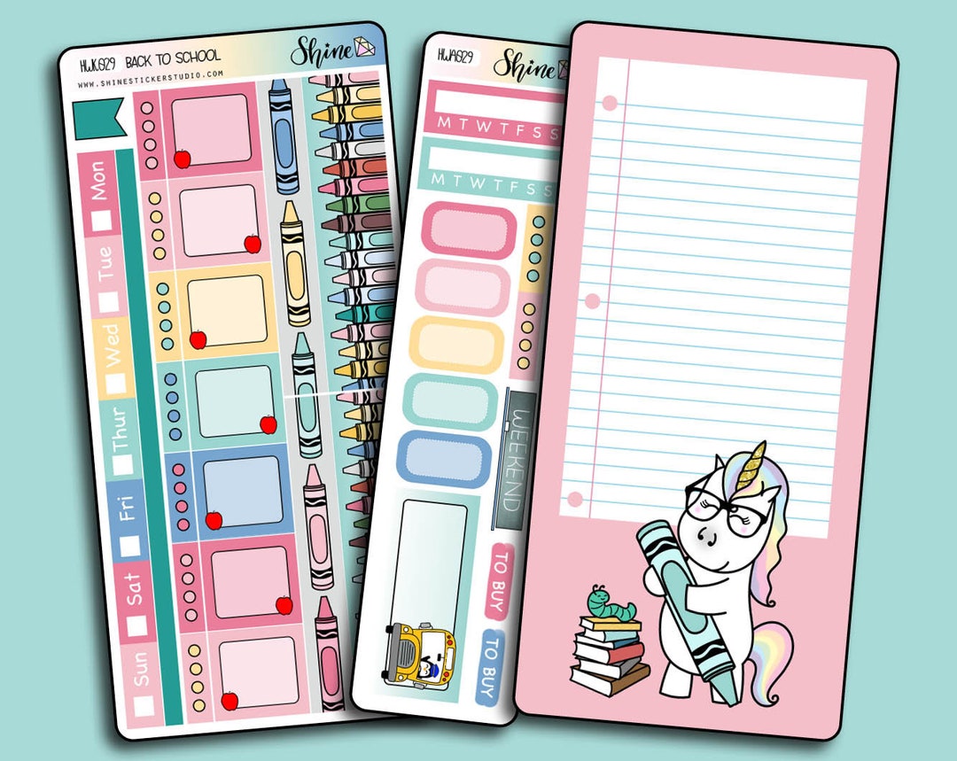 Back to School Hobonichi Weeks Sticker Kit Planner Stickers Bullet ...