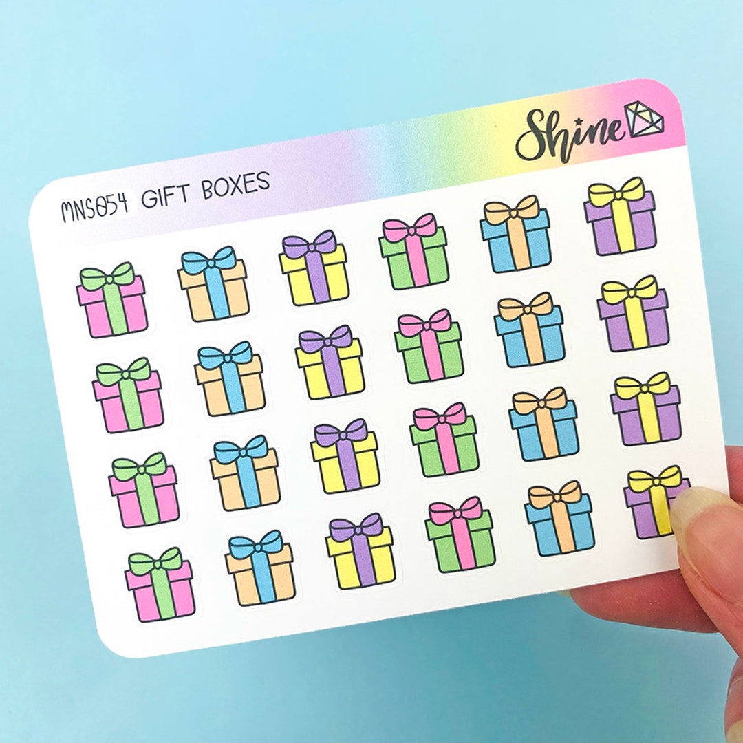 Gift Boxes Mini Sheet - Erin Condren Life Planner Monthly Stickers ECLP ...