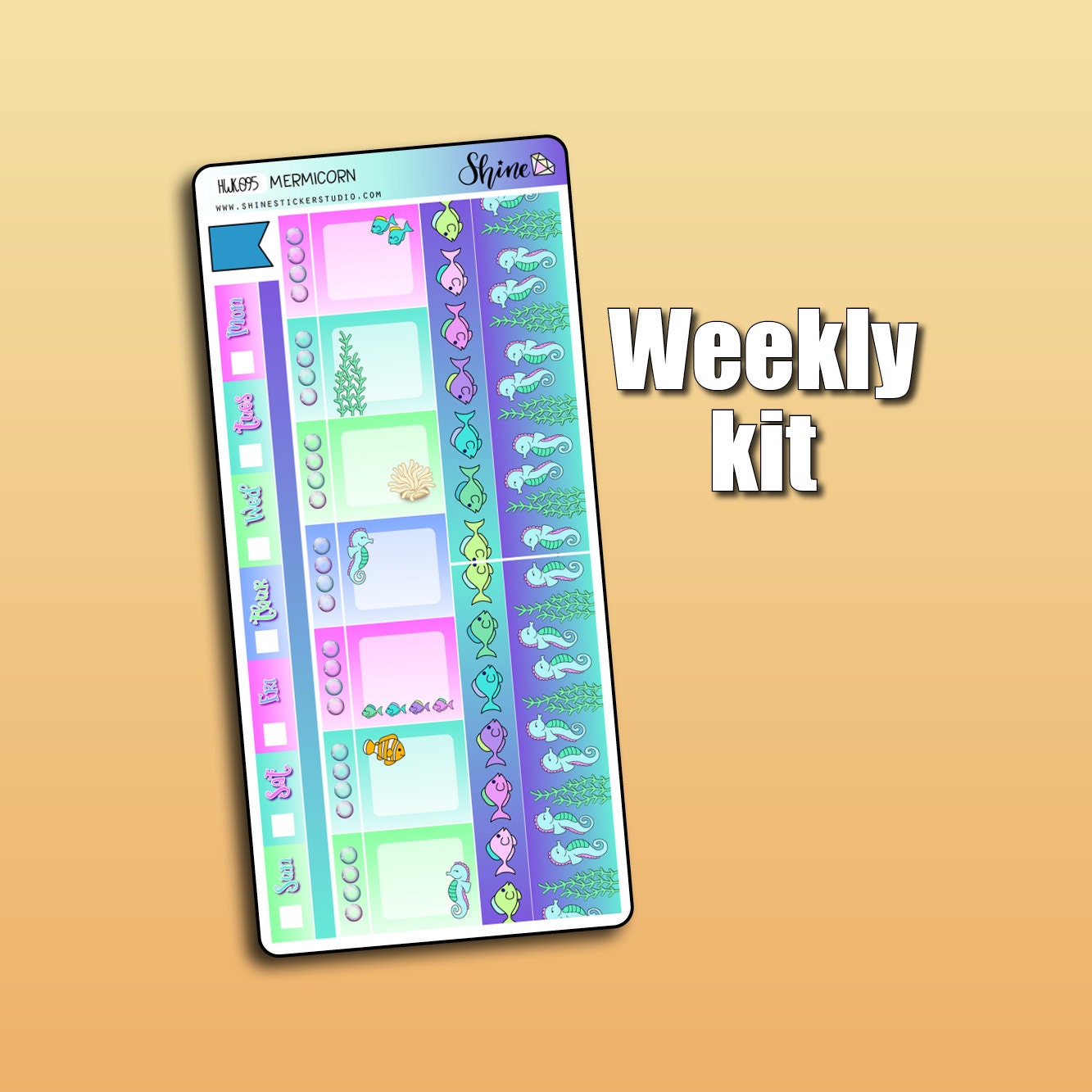 Mermicorn Hobonichi Weeks Sticker Kit Planner Stickers Bullet Journal ...