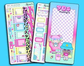 90s Nostalgia Hobonichi Weeks Planner Sticker Kit