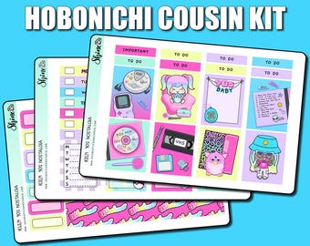 90s Nostalgia Hobonichi Cousin Planner Sticker Kit