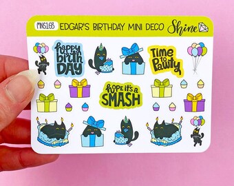 Edgar's verjaardag deco planner stickers minivel