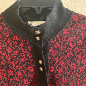 Vintage 70s Italian button up polo sweater