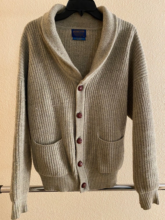Vintage 70s/80s Pendleton Shawl Collar Wool Cardig