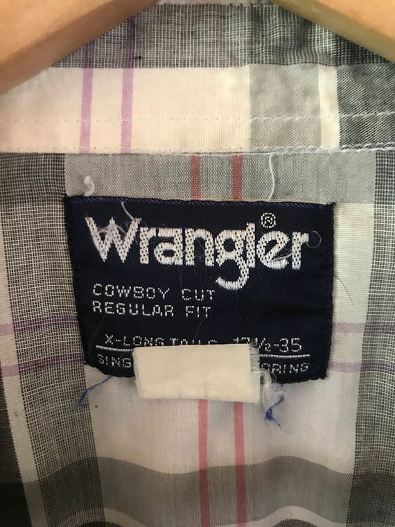 Vintage 70s/80s Wrangler Western Madras Shirt L/XL - image 4