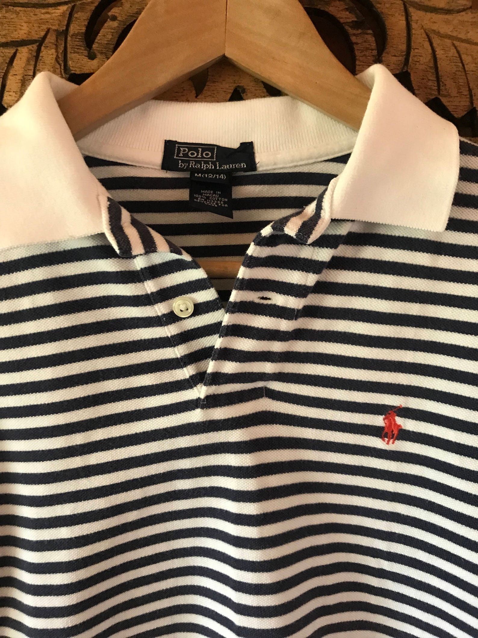 Vintage Ralph Lauren Nautical Striped Polo Shirt Womens 80s | Etsy