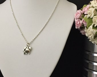 Mom and baby elephant necklace, silver elephant charm jewelry, elephant necklace, mother and child, new mom, mother's day, baby shower gift
