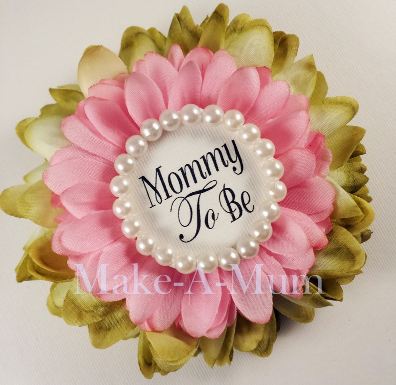 Rose Mommy To Be Pin Mommy To Be Pin baby shower favor dUETTE rOSE gARDENmtb Baby Girl Shower corsage