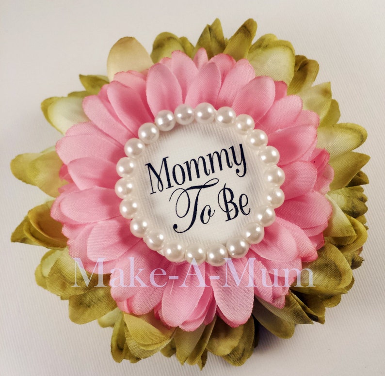 Rose Mommy To Be Pin Mommy To Be Pin baby shower favor dUETTE rOSE gARDENmtb Baby Girl Shower corsage
