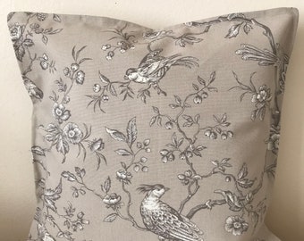 Stunning. Toile de jouy Blue cushion Cover 16" Square  New Reversible 