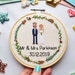 Cotton Anniversary Gift - Cross Stitch Family Portrait - Anniversary Gifts for Him - Custom Family Portrait - Personalized Gift Ideas