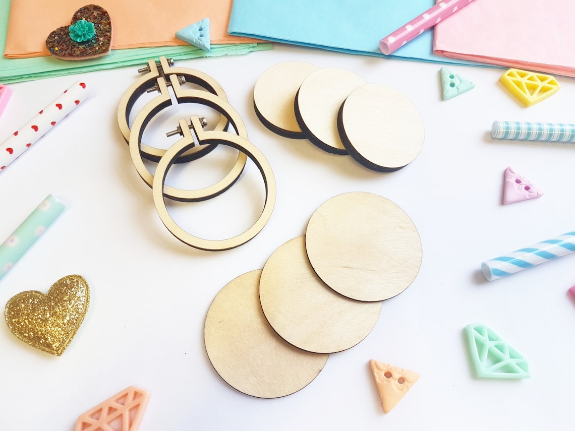 3 Pack Mini Wooden Embroidery Hoops 2 Inch Embroidery Hoop Etsy UK