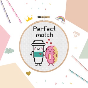 Wzór haftu krzyżykowego Kawaii - Haft krzyżykowy Kawaii - Uroczy haft krzyżykowy PDF - Pomysły na prezenty Kawaii - Prezenty dla chłopaka - Zabawny haft krzyżykowy