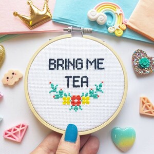 Bring Me Tea Cross Stitch Kit image 5