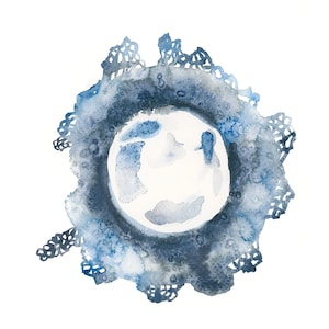 Moon One - Carte de voeux vierge sur papier recyclé