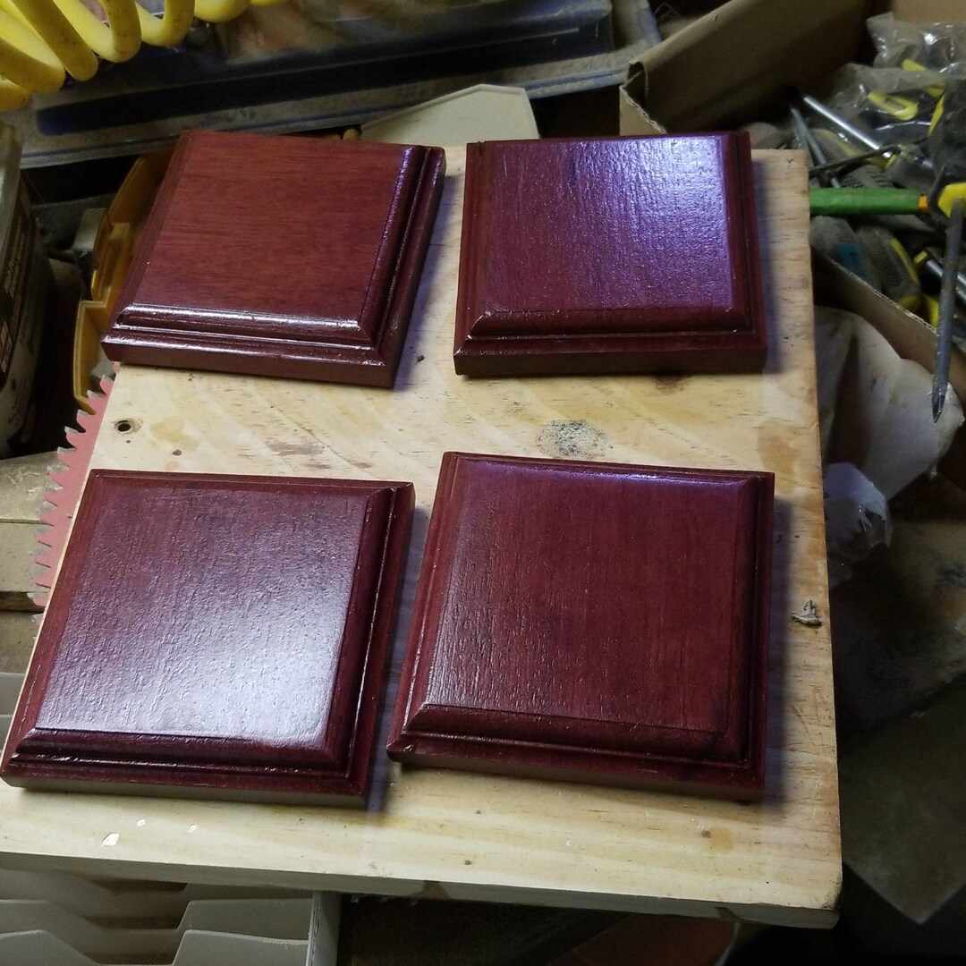 Solid Purple Heart Lumber Coasters Etsy