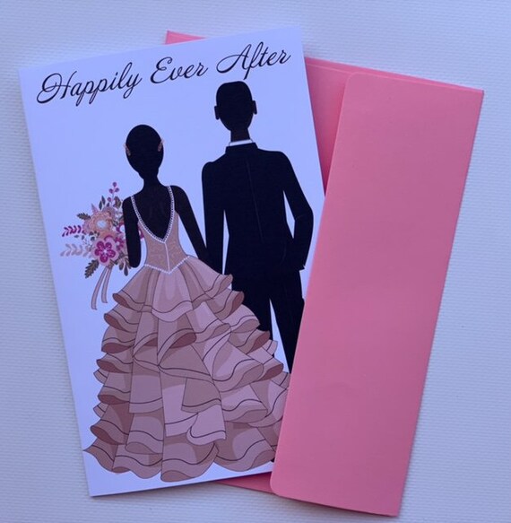 Black Newlywed Card African American Wedding Congratulations Etsy