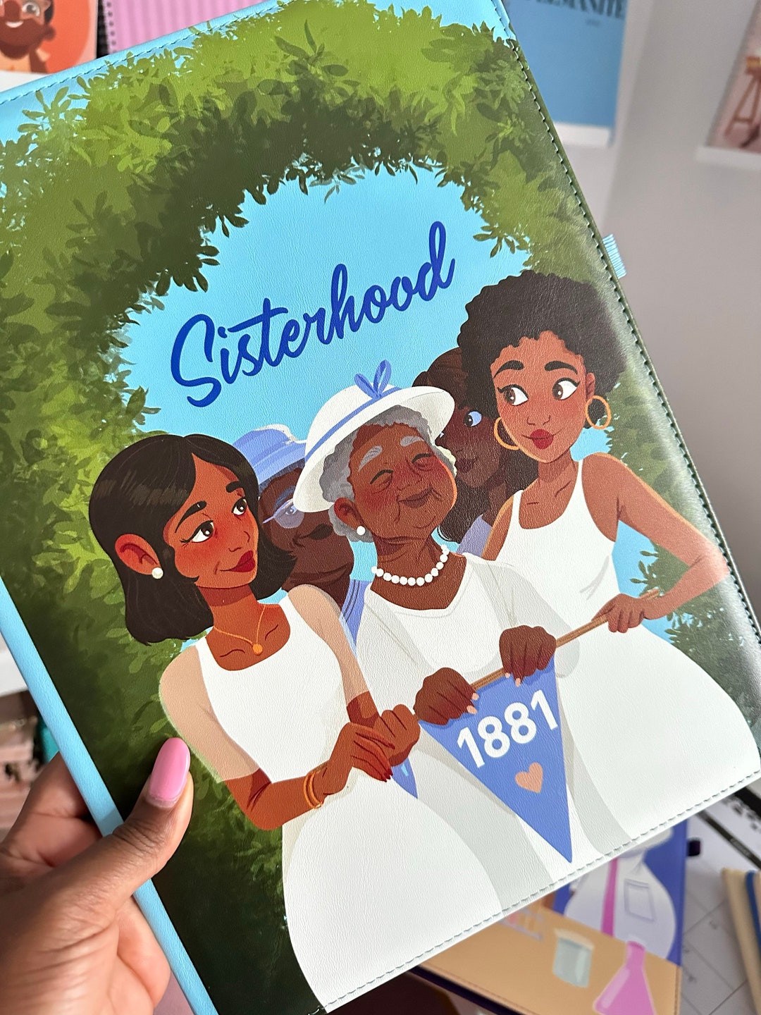 Spelman Woman Padfolio Portfolio Document Holder Featuring Black Woman