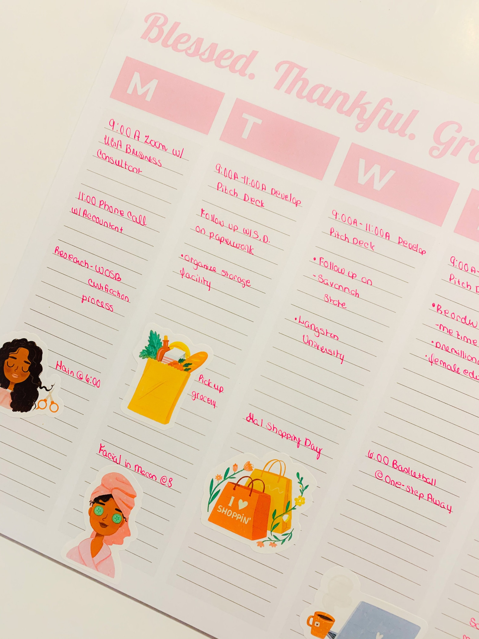 Large Weekly Desk Planner Pad 25 Sheet Planning Pad Tear Etsy