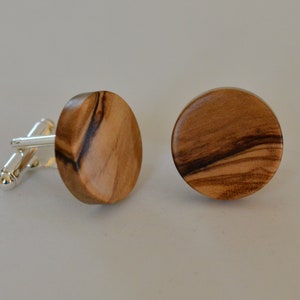 Olive wood Cufflinks, Wood Cufflinks,cuff links, wedding,