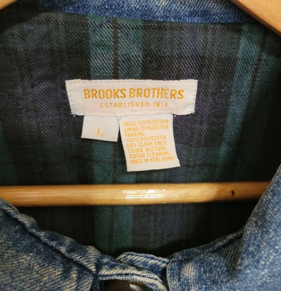 Vintage 60s 70s Brooks Brothers Lined Heavy Denim Jacket Men L 