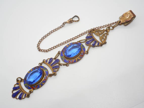 Antique Mid-Victorian Pocket Watch Chain Fob Deep… - image 1