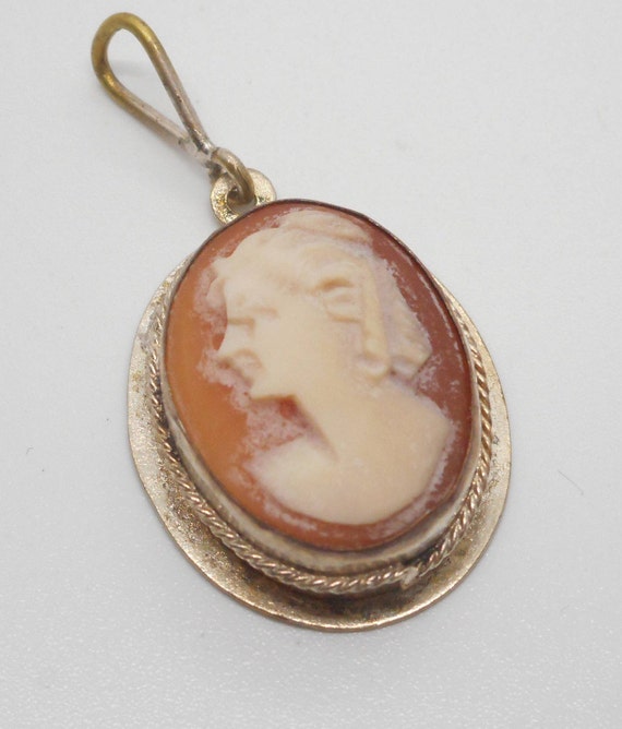 Cameo Antique Victorian Jewelry Necklace Shell Se… - image 1