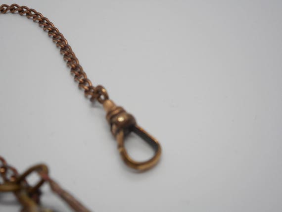 Antique Mid-Victorian Pocket Watch Chain Fob Deep… - image 6