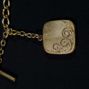 Antique Victorian Gold Filled Pocket Watch Chain Fob with Locket