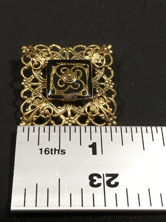 Antique Art Deco Pin Brooch Downton Abbey Gilded … - image 6