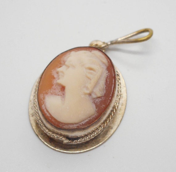 Cameo Antique Victorian Jewelry Necklace Shell Se… - image 5