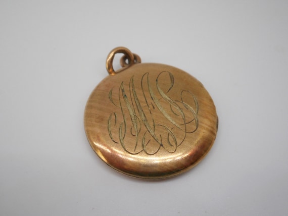 Antique Victorian Jewelry Gold Filled Locket with… - image 1