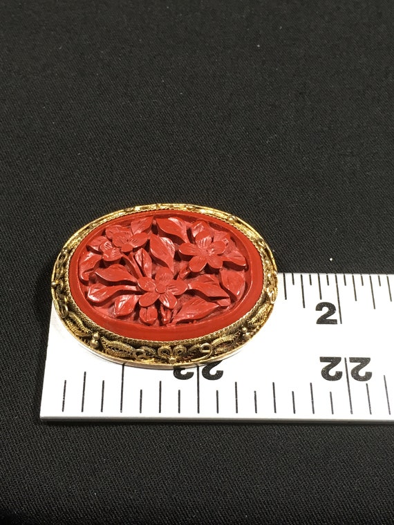Antique Victorian Edwardian Chinese Carved Flower… - image 5