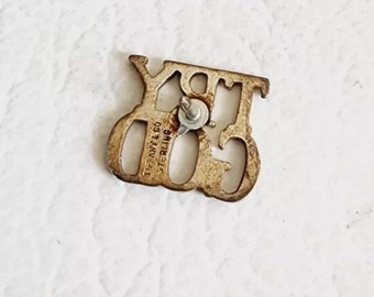 小物 70s tifanny pin badge \" try god \" Vintage Tiffany and Co. Words “TRY GOD” Sterling Pin, Silver