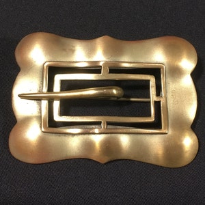 Antique Victorian Large Sash Buckle Brooch Pin Downton Abbey Gilded Age Reenactor Steam Punk Holidays Gift Graduation